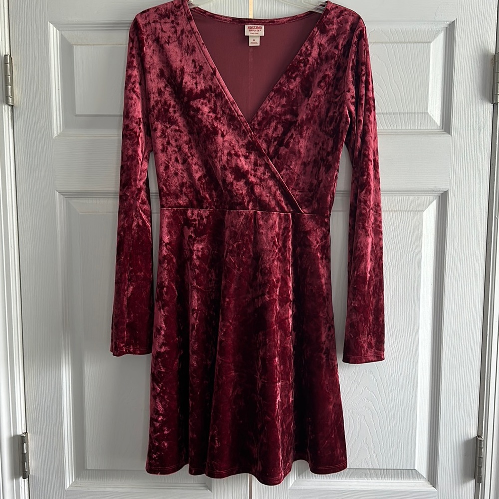 Mossimo Velvet Skater Dress with Bell Sleeves